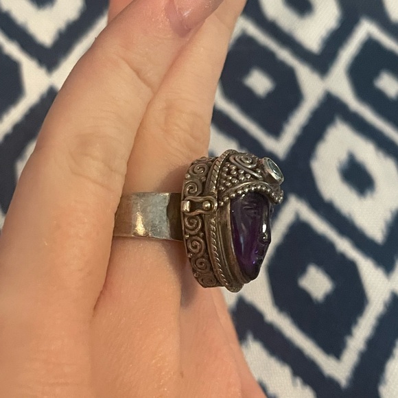 Poison Ring with crystal face - Picture 5 of 6